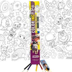 Coloring Roll - Letters & Numbers English